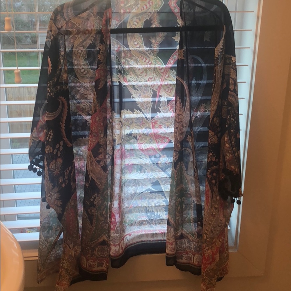 Blue kimono with pattern